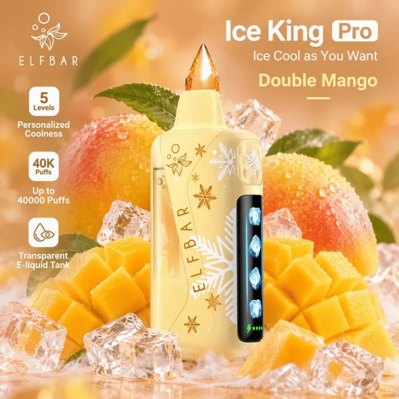 Peach Mango Elf Bar Ice King Pro 40000 Puffs - VapeSoko